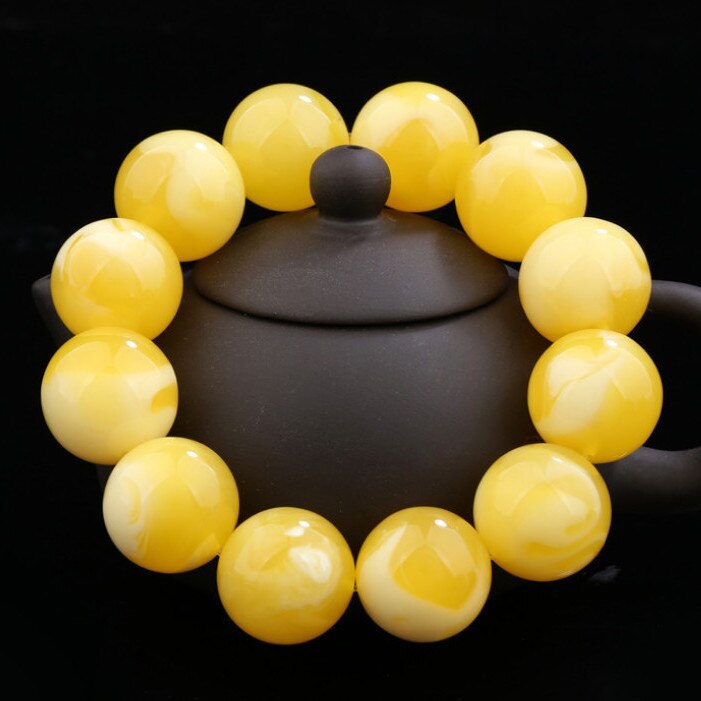 Armbinde aus gefettetem bienenwachs für damen und #39 , runde perlen, altes bienenwachs-buddha-perlen-Armbinde, handgefertigt #39 beliebtes verkaufsprodukt