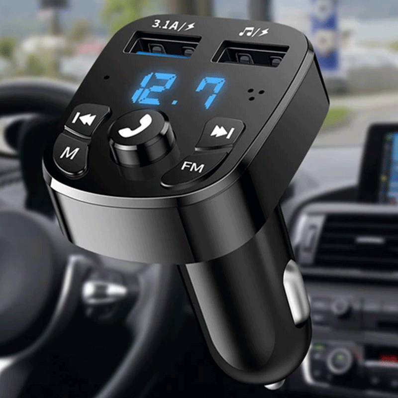 Lecteur MP3 Bluetooth pour voiture, transmetteur FM, mains libres, musique U Disk, Version compatible avec Bluetooth 5.0