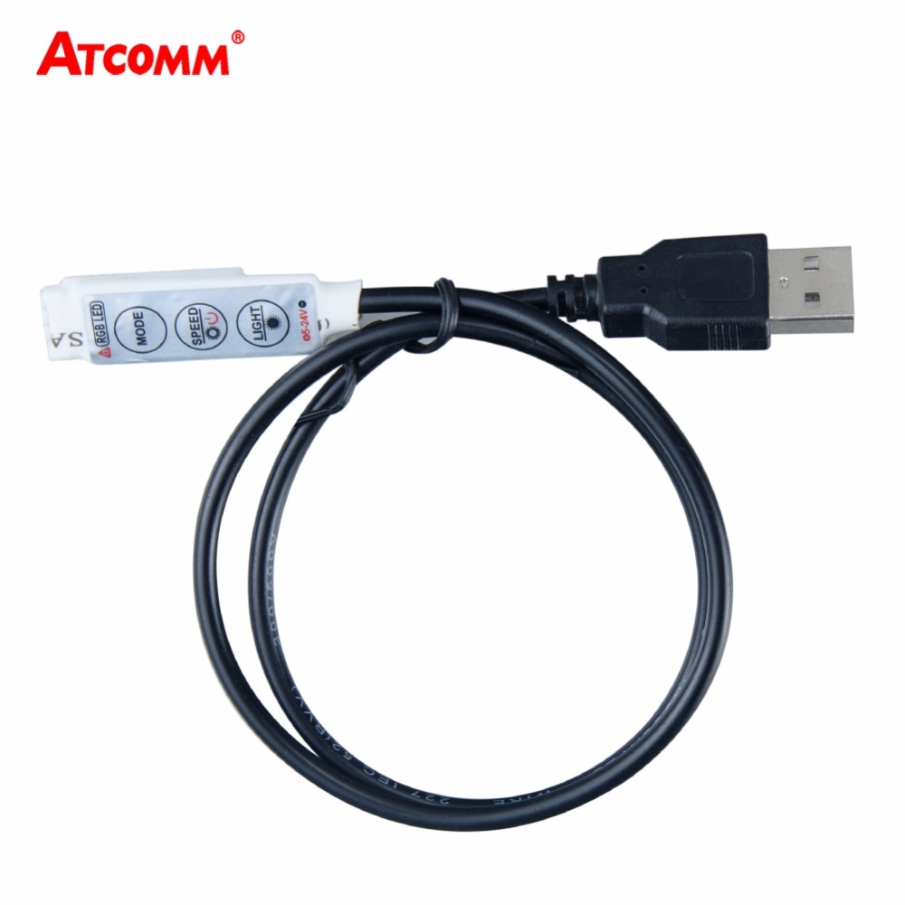 5V-24V USB RGB LED Controller RF IR 3 17 24 Key RGB LED Dimmer 4 Pin USB Interface Apply To 5050 2835 3528 RGB USB LED Strip