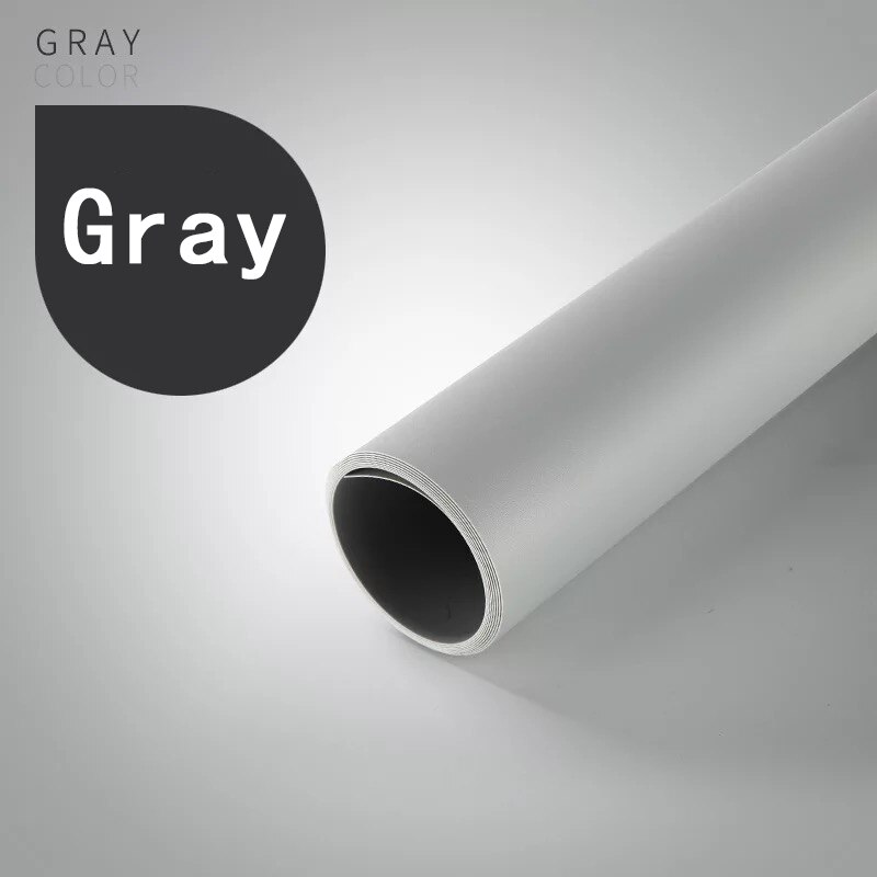 Foto Studio 60 × 130 Cm Pvc Achtergrond Fotografie Props Waterdicht En Stofdicht Kleur Dubbelzijdig Camera Foto Achtergrond studio: 130x60 cm / Grijs