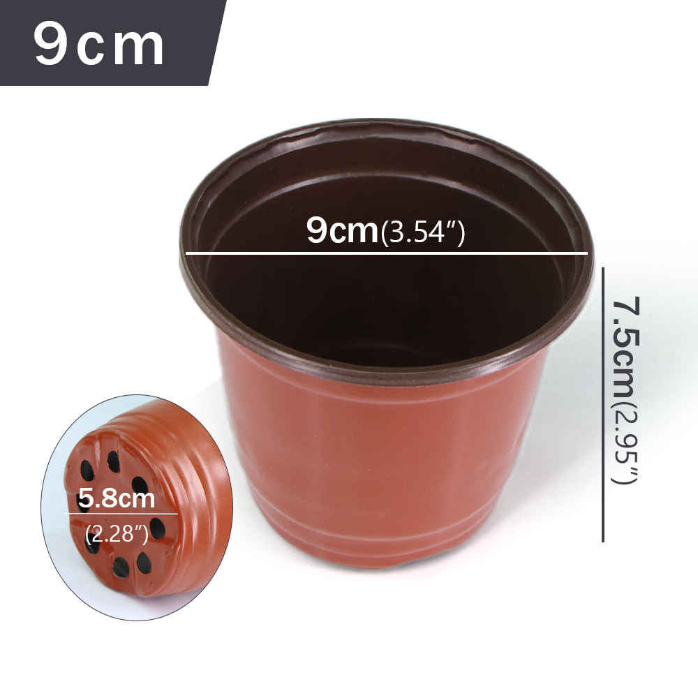 20/50PCS 9/10/11/12/15cm Huis Tuin Plastic bloempot voor Bloem Vetplanten Kwekerij Transplantatie Groeiende Cup Zaden Beginnende Trays: WHITE / Giant