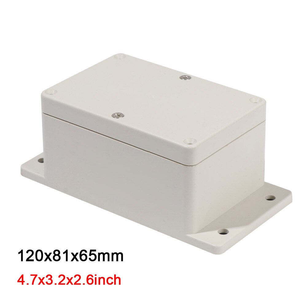 Waterproof Plastic Enclosure Box Electronic ip67 Junction Box Instrument Case Electrical Project Box ABS Outdoor Enclosure Case: 120x81x65mm