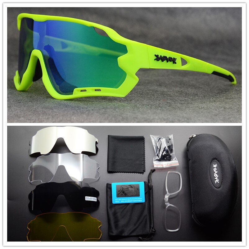 Fietsen Bril Gepolariseerde TR90 5 Lens Outdoor Sport Bril Mtb Racefiets Bril Fietsen Eyewear UV400 Fietsen Zonnebril: KEBR-09