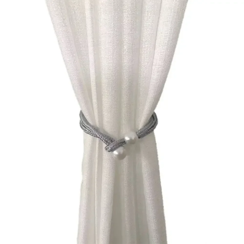 Luxury Style Small Pearl Curtain Clip Curtain Holders Tie Back Buckle Clips Hanging Ball Buckle Tie Back Curtain Decor Accessori: Burgundy