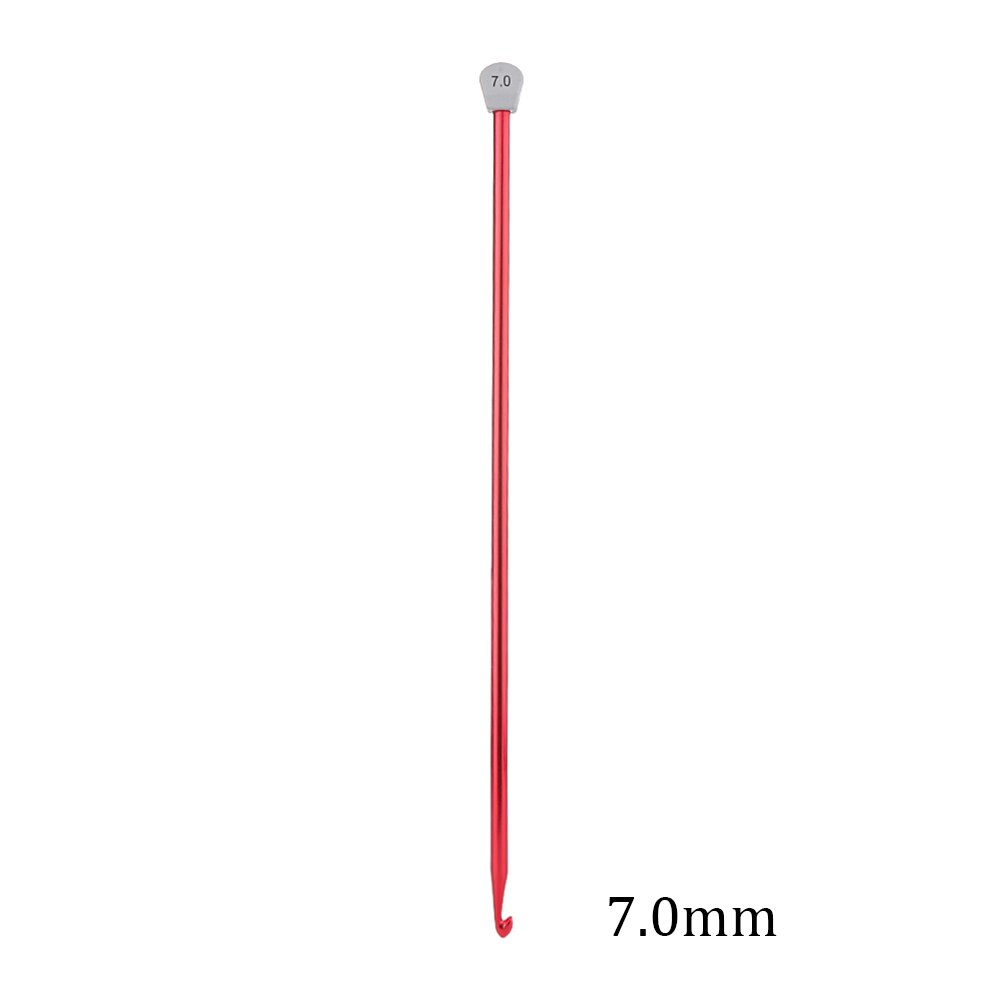 2.5-11mm 14 Size Tunisian Afghan Crochet Hooks Needle Multicolor Knitting Needles Hook Weaving Tool Long Sweater Sewing Needle: 7.0mm