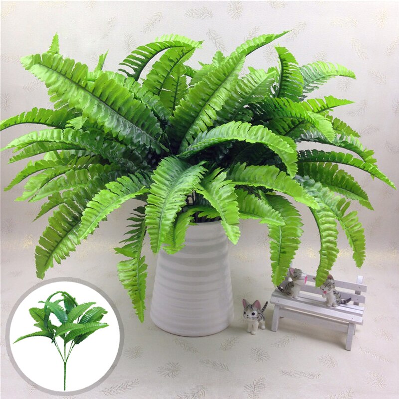 Artificial Shrubs Decorative Artificial Plant Ferns Simulation Plant Plastic Flower Fern Wall Material Accessories
