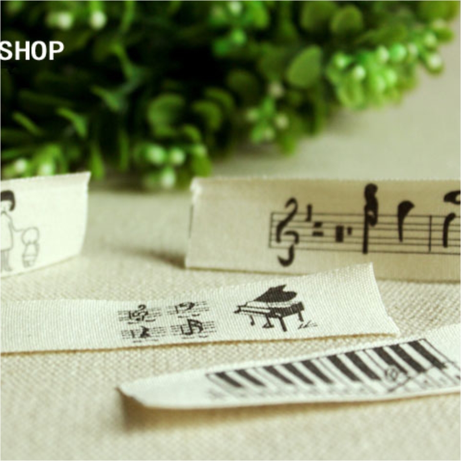 2cm cotton fabric music group woven brand labels ribbon Grosgrain clothing label DIY accessory sewing tapes
