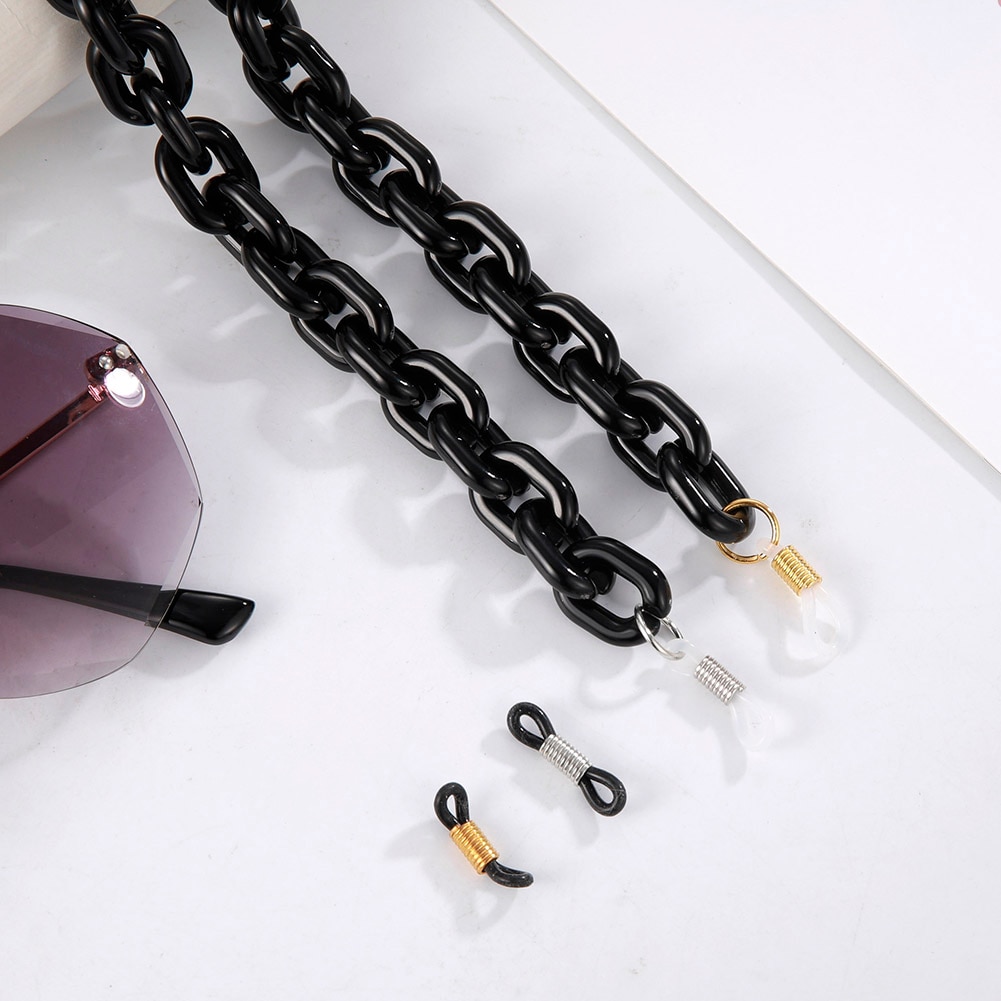 Teamer Punk Bril Ketting Voor Mannen Vrouwen Acryl Lanyard Zonnebril Kettingen Straps Cords Hals Houder Brillen Anti-Slip Ketting