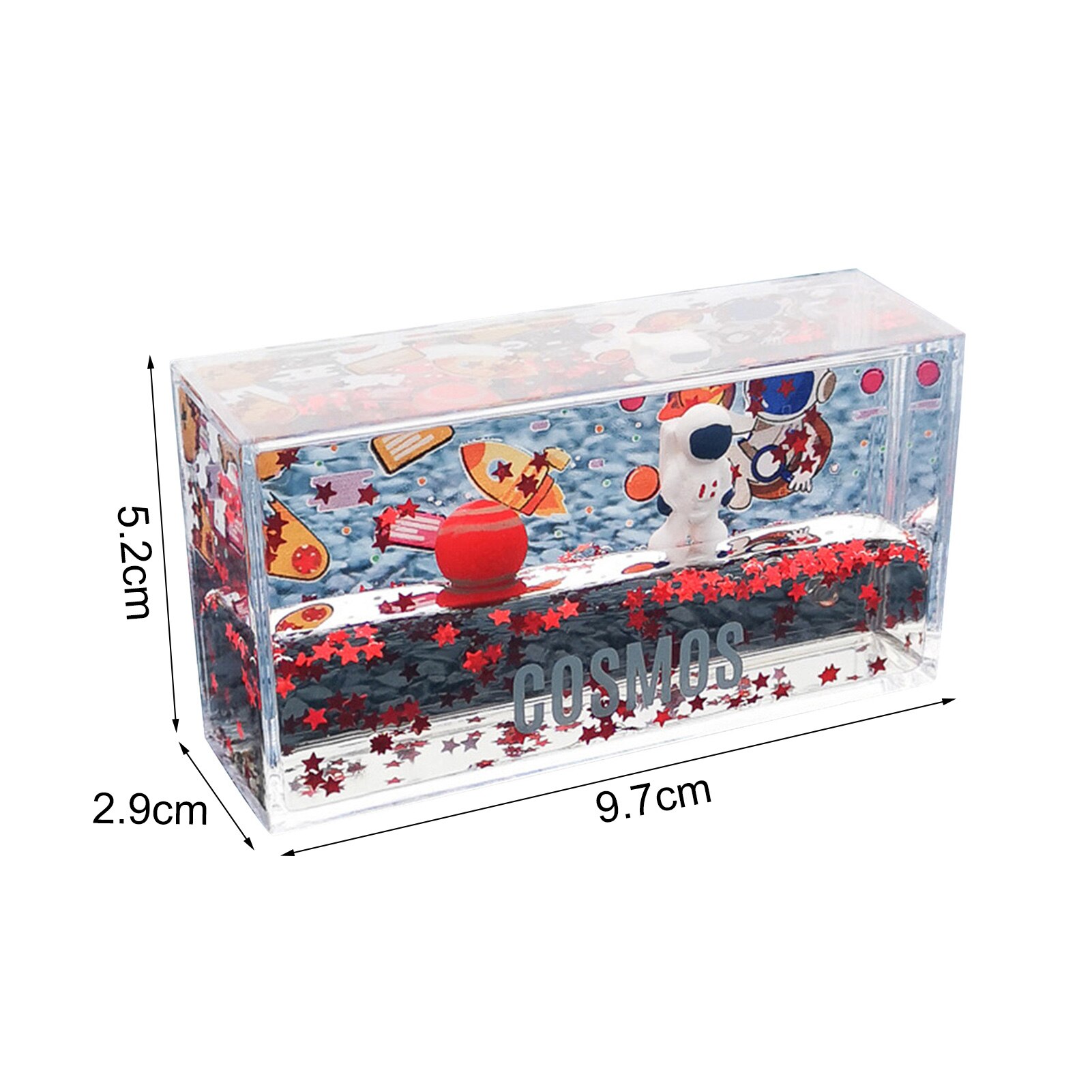 Płynna pływająca dekoracja astronauta pokój dziecięcy ruchome piaski pływający akrylowy ornament na urodziny, dekoracja ślubna Hhome: biały