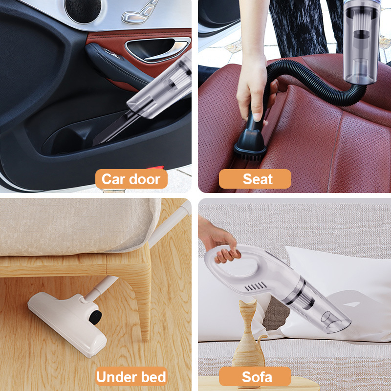 Handheld vacuum cleaner, household, wireless vacuum cleaner, rechargeable high power, dry/wet button vacuum cleaner for car and home