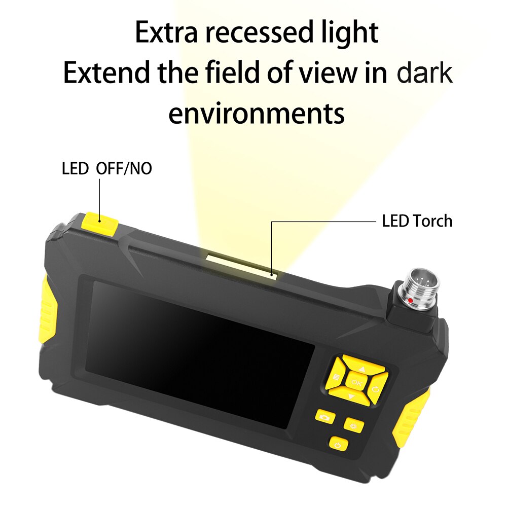 P30 4.3 Inch High-definition 1080P Waterproof Industrial Endoscope Borescope Inspection Camera Built-in 6pcs Adjustable LEDs