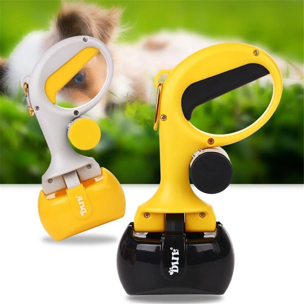 Scoop pour animaux de compagnie Portable 2 en 1 2 en 1 pour chiens, pince à déchets avec sac à merde, outils de nettoyage en extérieur pour chiens et chats, accessoires pour animaux de compagnie,