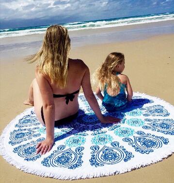 150*150 cm dunne stijl Ronde Strandlaken badhanddoek mat strand zonnebrandcrème sjaal: yao guo