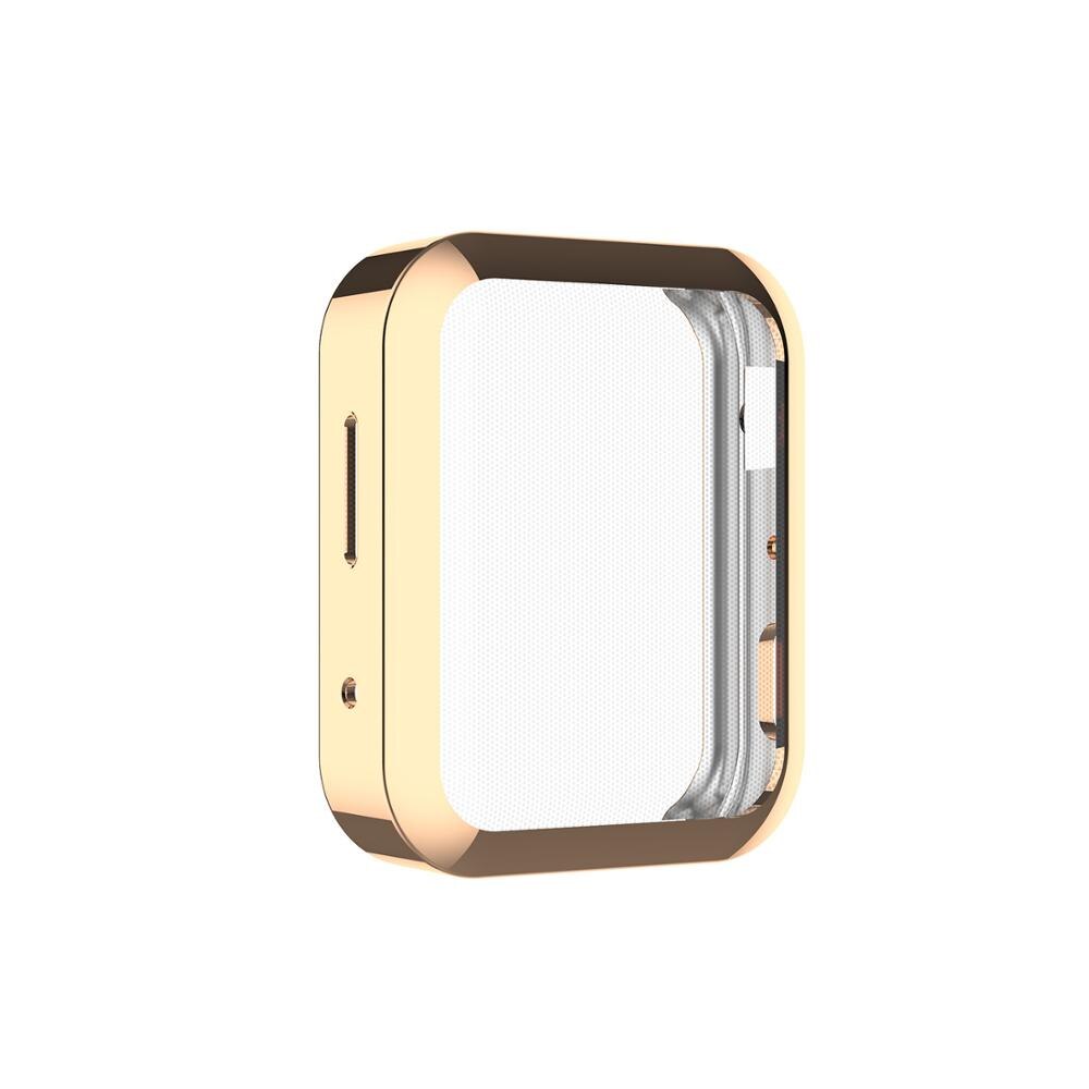 TPU Full surround protection Case For Xiaomi watch Transparent frame Protector Cover Bumper for Mi watch Protective accessories: A gold