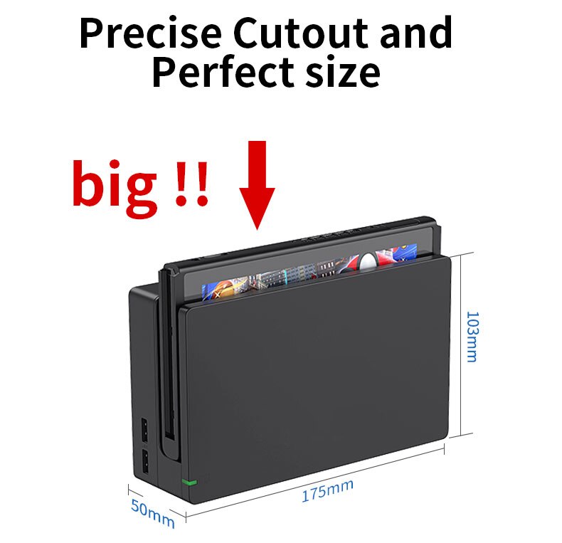 AOLION Portable Replacement Base Case for Switch Dock Cooling Base DIY Modifie Base Portable Mini Video Game Consol