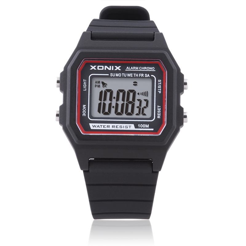 XONIX Top Sports Watches Waterproof 100m Men Women Outdoor Fun Multifunction Digital Watch Swimming Diving Wristwatch