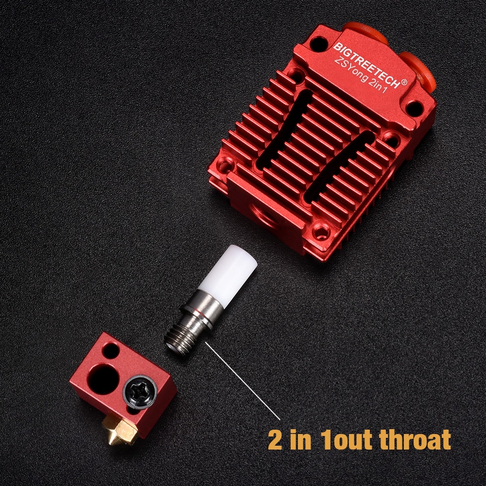 3d skriverdeler tc -02 throat ptfe teflonto tube zsy 2 in 1 out hotend ekstruder 3 in 1 out multi-color hotend vs  e3d v6 throat