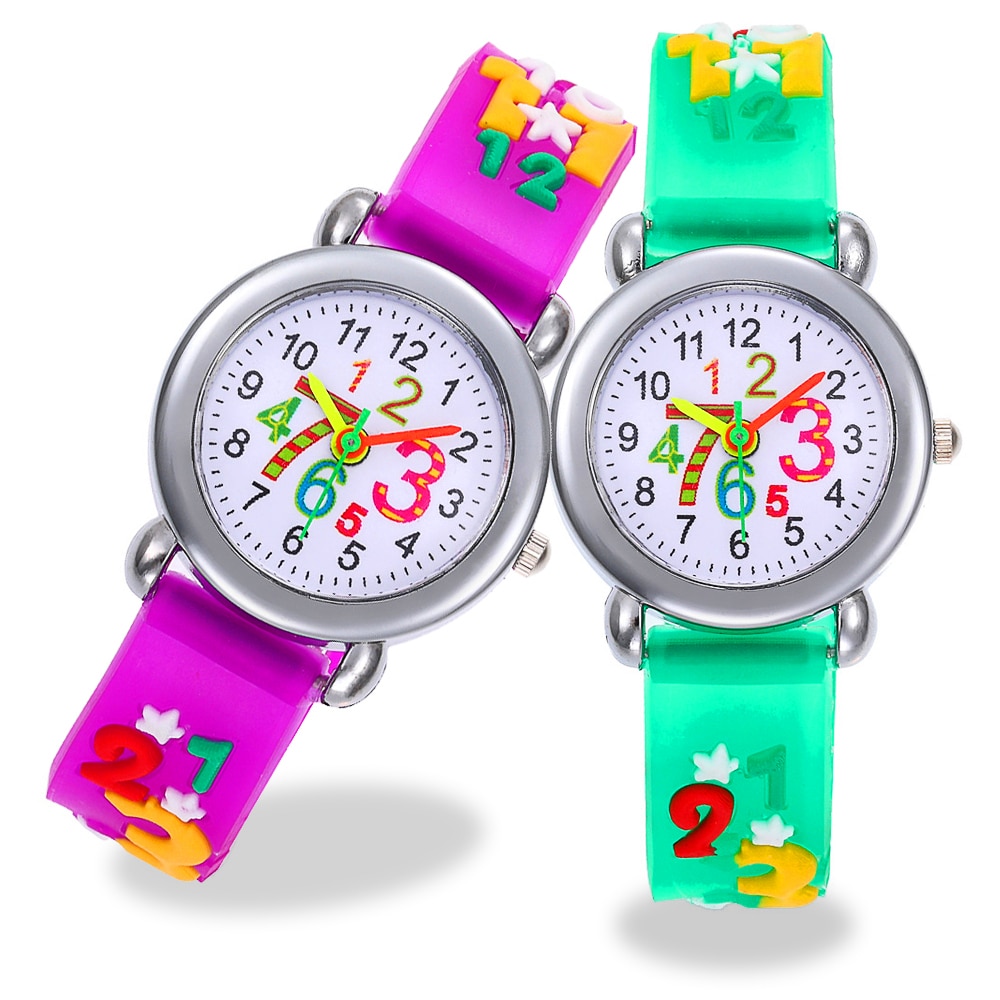 Kinderen Puzzel Leren Tijd Klok Baby Horloge Kinderen Horloges Kinderen Student 1-9 Arabische Cijfers Quartz Horloge Kerst