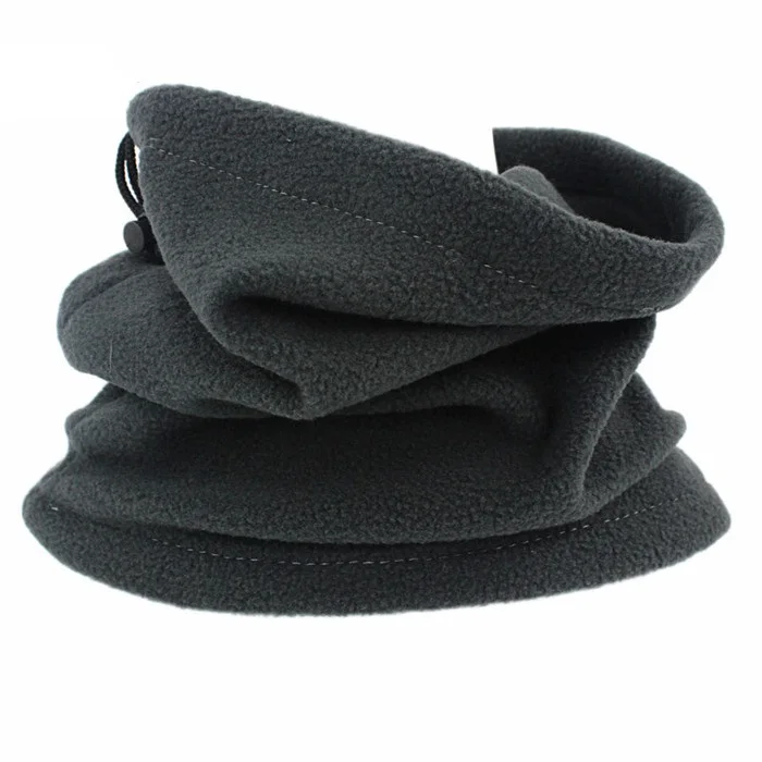 Bufanda de tubo de cuello a prueba de viento para hombre y mujer, pañuelo cálido de lana para invierno, máscara de media cara, ciclismo, deporte de esquí, Camping, senderismo: Gris oscuro