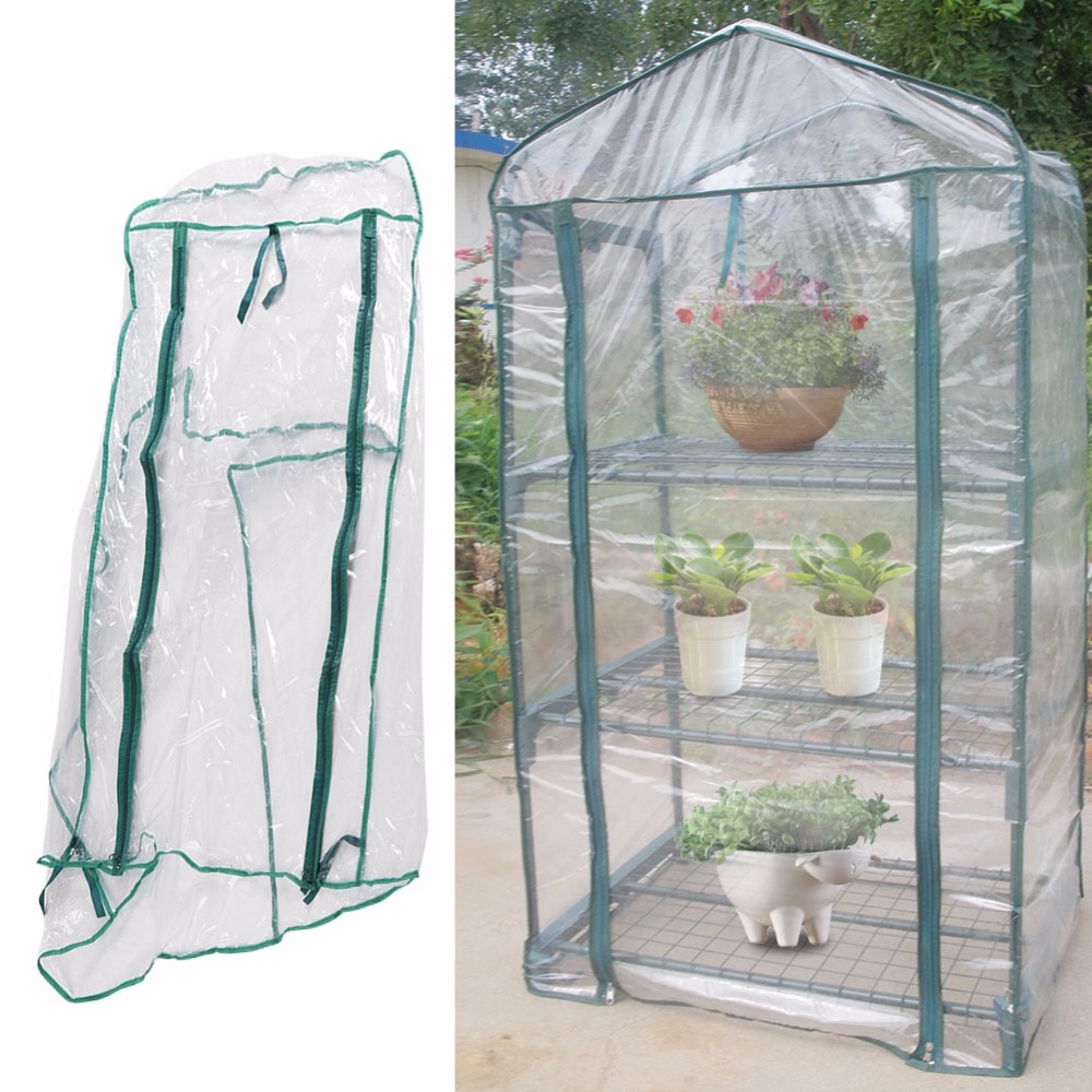 Mini cubierta de invernadero de jardín cubierta de PVC transparente cálido para plantas de semillero de cultivo al aire libre cubierta de invernadero de flores