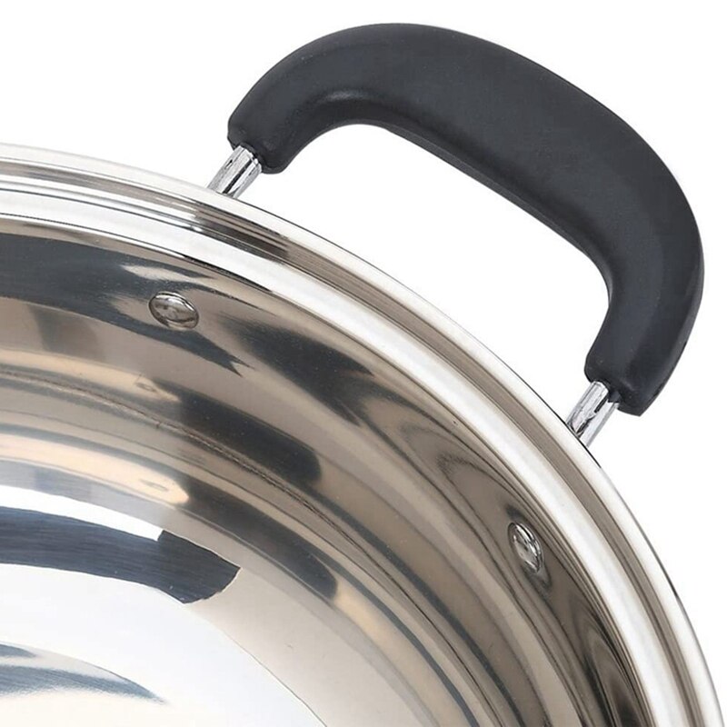 Double Sided Yin and Yang Pot with Stainless Steel Divider Large Capacity Pot with Lid