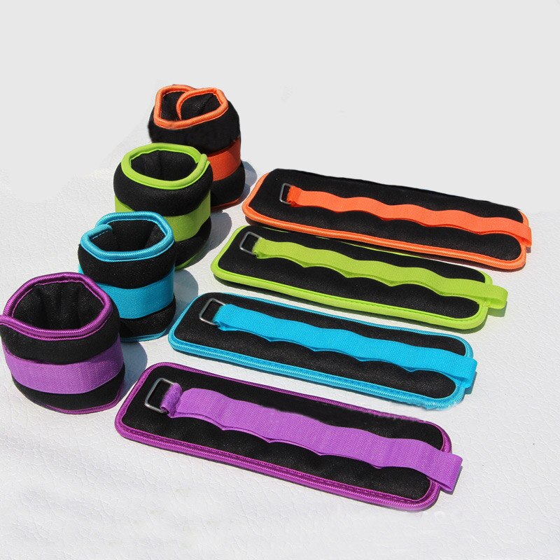 2 PCS Adjustable Leg Ankle Wrist Sand Bag Weights Training Sandbag Wraps Strength Fitness Equipment