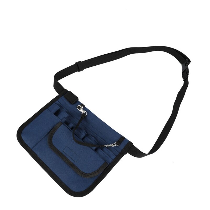 Riñonera con cinturón organizador para enfermera, bolsa de cintura con 13 bolsillos, estuche para tijeras Medica, Kit de cuidado, herramienta: Azul