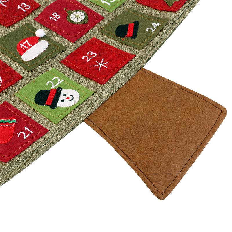 NICEXMAS Hanging Christmas Advent Calendar Countdown to Christmas Tree