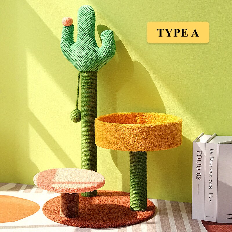 Cactus Kat Krabpaal Met Sisal Touw Kat Scratcher Cactus Voor Katten Scratch Kitten Speelgoed Kat Nest Tree Huis Meubels shelve: Type A