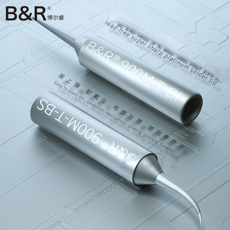 Puntas de soldador ultradelgadas de 0,1mm, 900M-T-BI/BS, junta de soldadura de larga vida, transferencia de calor de alta velocidad, soldadura de hierro