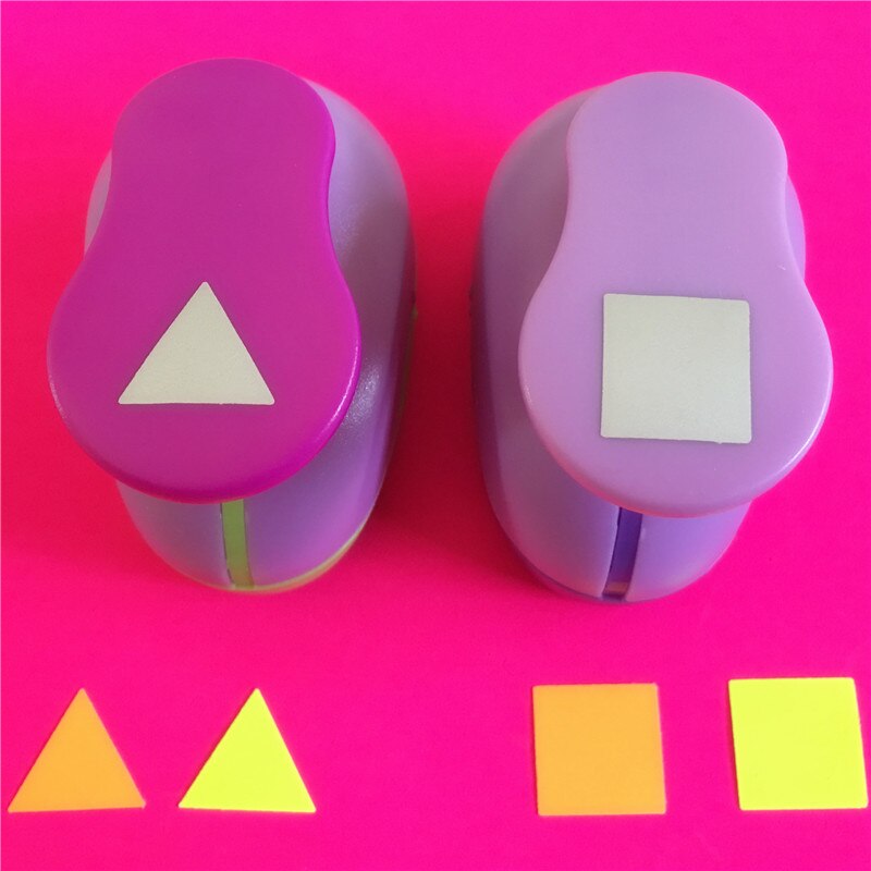 2pcs Triangle and Square Shape 1 inch craft punch set Puncher Crafts Scrapbooking Geometry Paper Cutter Hole Punches Free ship