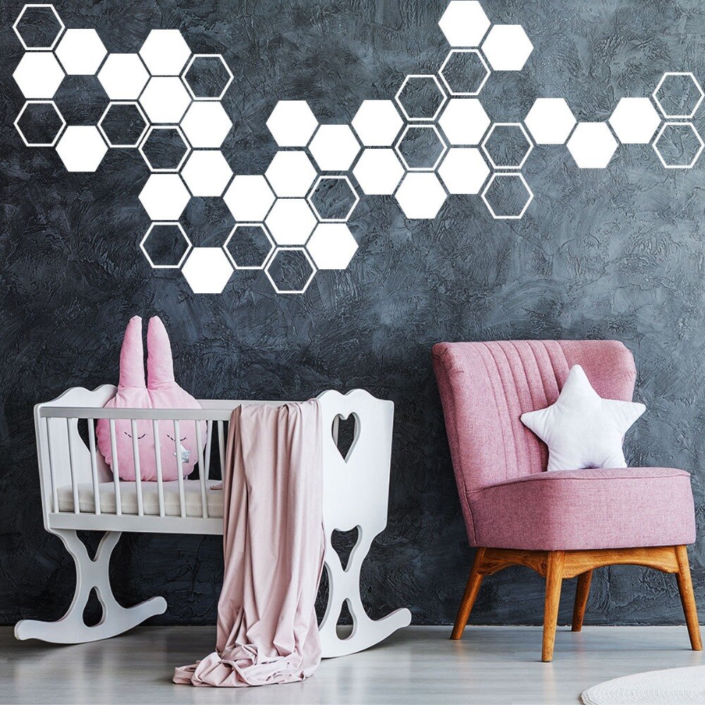 39 ks samolepky na stenu dutého šesťuholníka geometrického tvaru do detskej izby 6.5*7.5cm domáce dekorácie spálňa tv pohovka na stenu vinylové nálepky na stenu