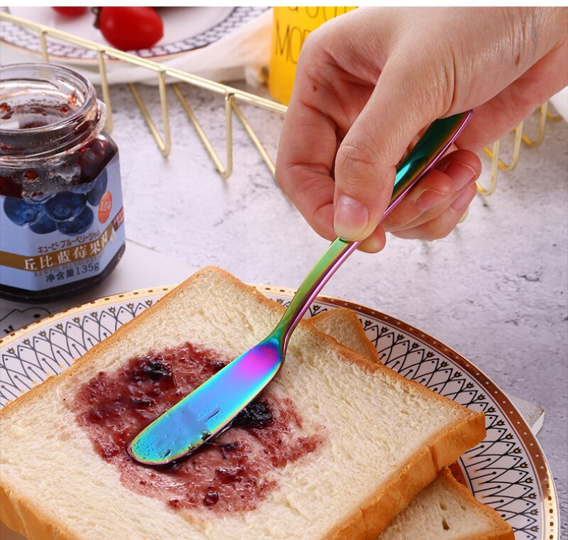 Stainless Steel Butter Knife Kitchen Cheese Toast Bread Knife Silver Dessert Tools Jam Knife Cutlery Tool