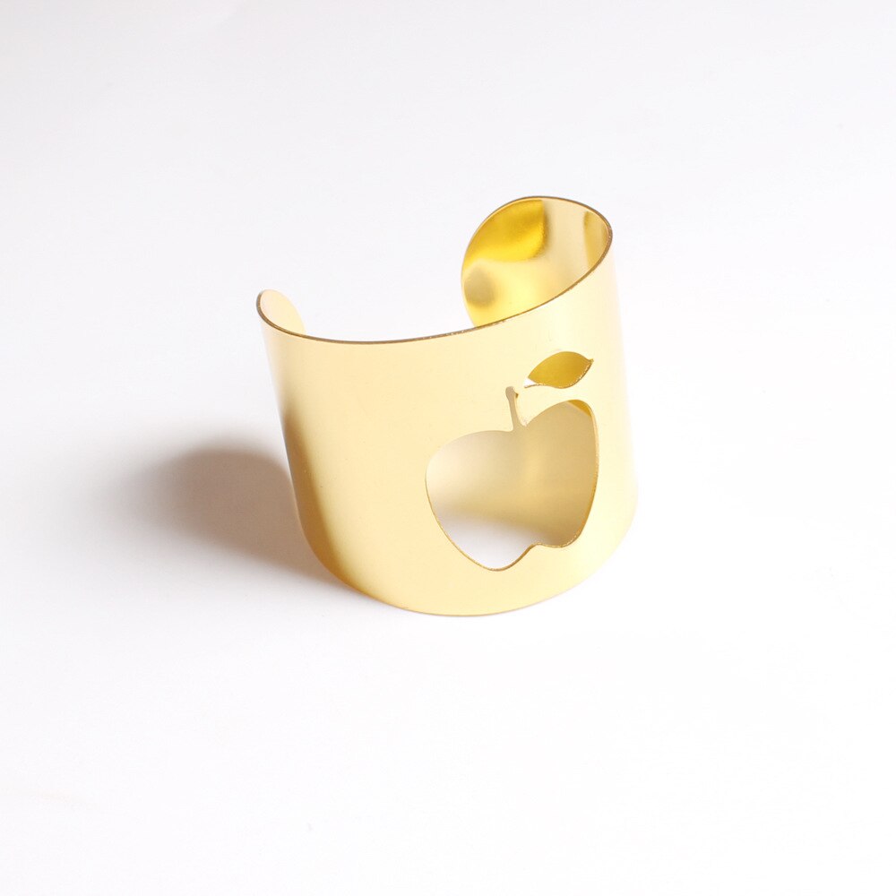 12/Pcs Apple Vorm Servet Gesp Servet Ring Papier Handdoek Ring: Golden