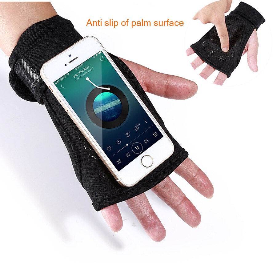 Guantes de medio dedo para gimnasio, Manoplas de entrenamiento de levantamiento de pesas para hombre y mujer, protectores de manos para culturismo, 1 par