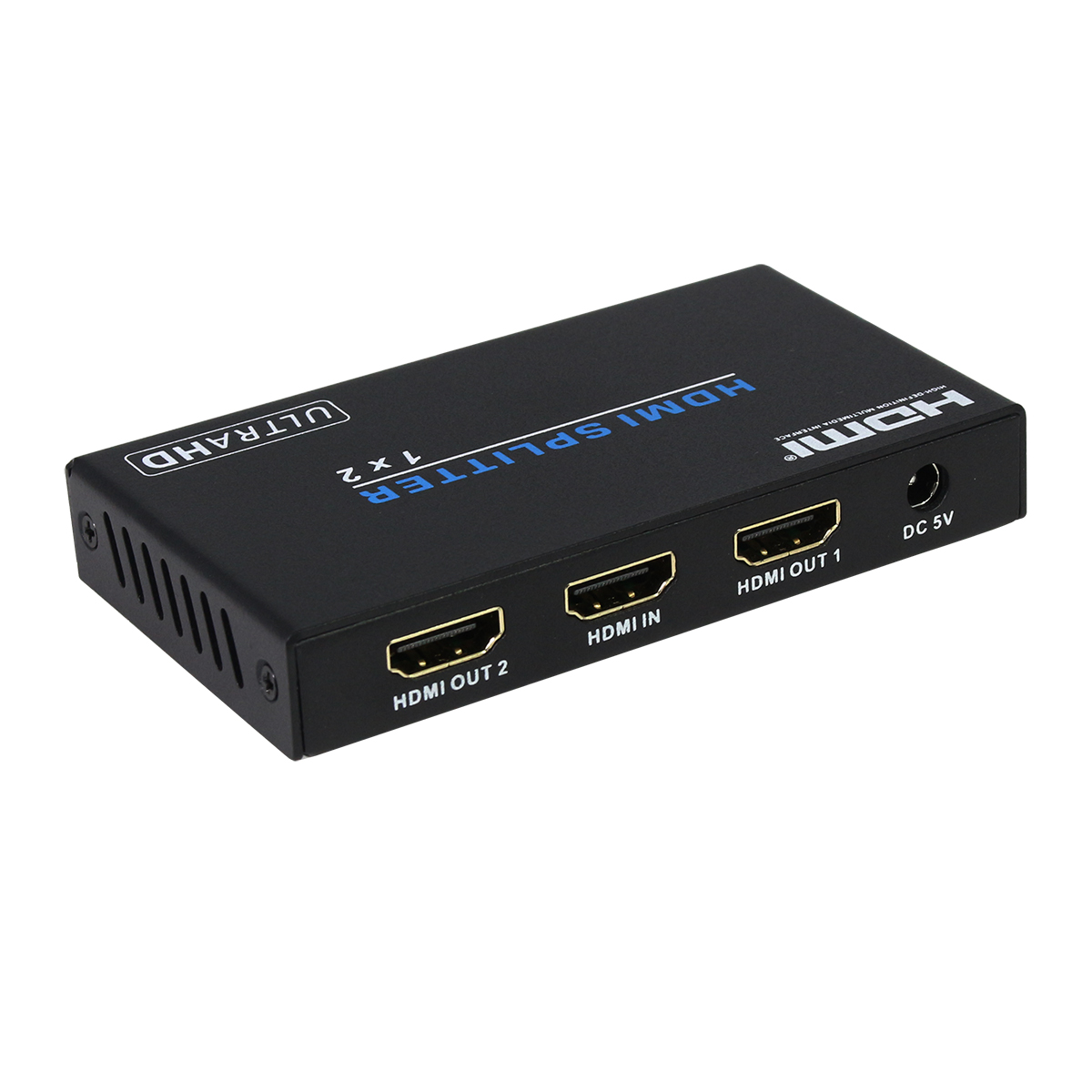 HD Splitter 4K/60Hz 1080P Switcher Box 18Gbps 1 In 2 Out Video Support LPCM7.1CH TrueHD DTS-HD Master Audio for TV Monitor