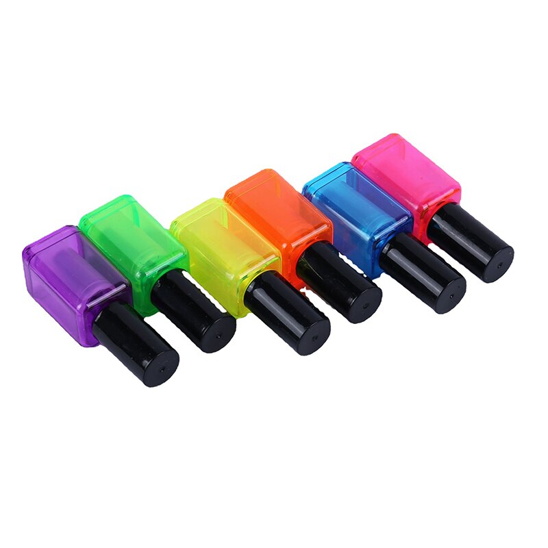 6 farbe/einstellen Nagel-polnischen Flasche bilden Textmarker Kreative Marker Stifte Schule Schreibwaren Tragbare Kunst Zeichnung Fluoreszierende Stift