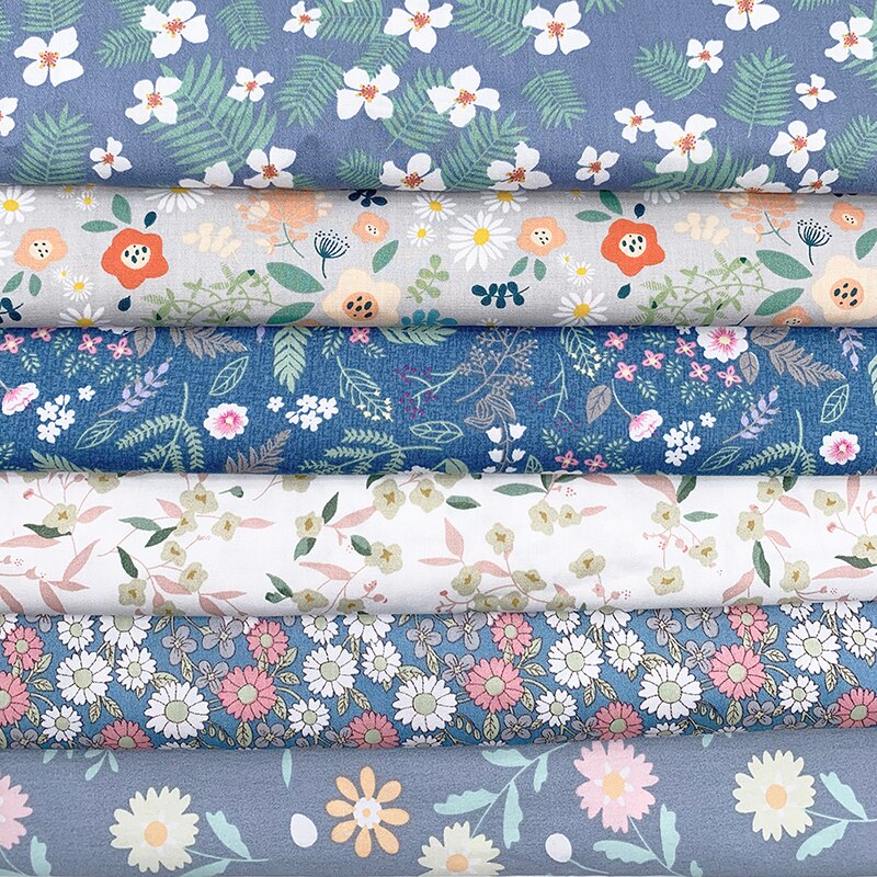 Tatuo 30 stuks 25,5 x 25,5 cm katoenen stof bundel vierkanten patchwork bloemenstof naaien quilten bundels diverse patroon doek voor doe-het-zelf plakboek ambachtelijke maken (vers