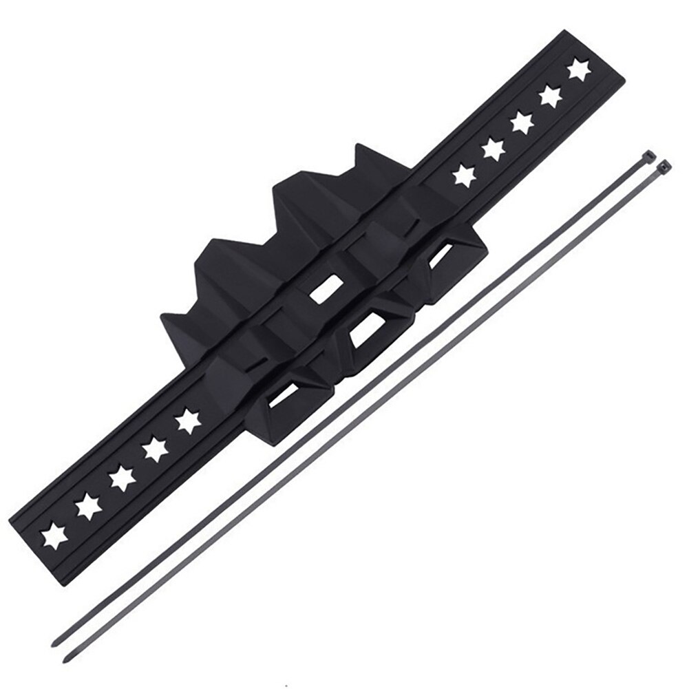 38.5cm x 4.5cm moto isolation thermique tuyau d'échappement protecteur couverture cercle avec 2 sangle de cravate résistant à la chaleur résistant à l'usure: Black