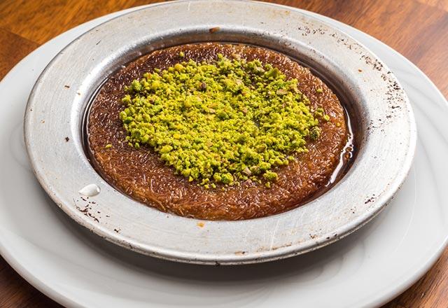 6 st kunefe tallrik köksservice dessert presentation pan turkisk traditionell berömd fat bricka gaziantep rostfri aluminium