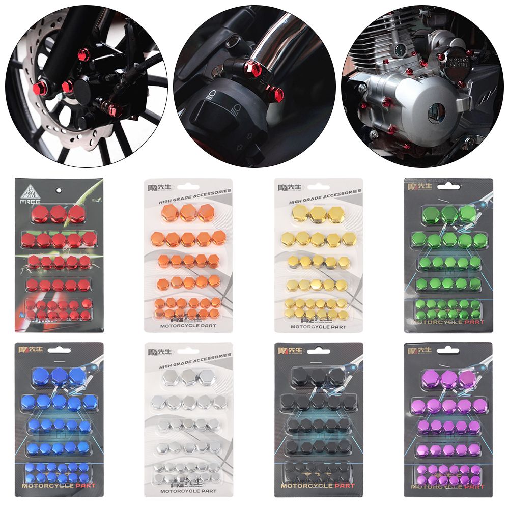 Scooters Accessoires 1.4/1.2/1/0.8Cm Gekleurde Moer Cover Motorfiets Modificatie Onderdelen Elektrische Auto Moer Schroef Cap Covers