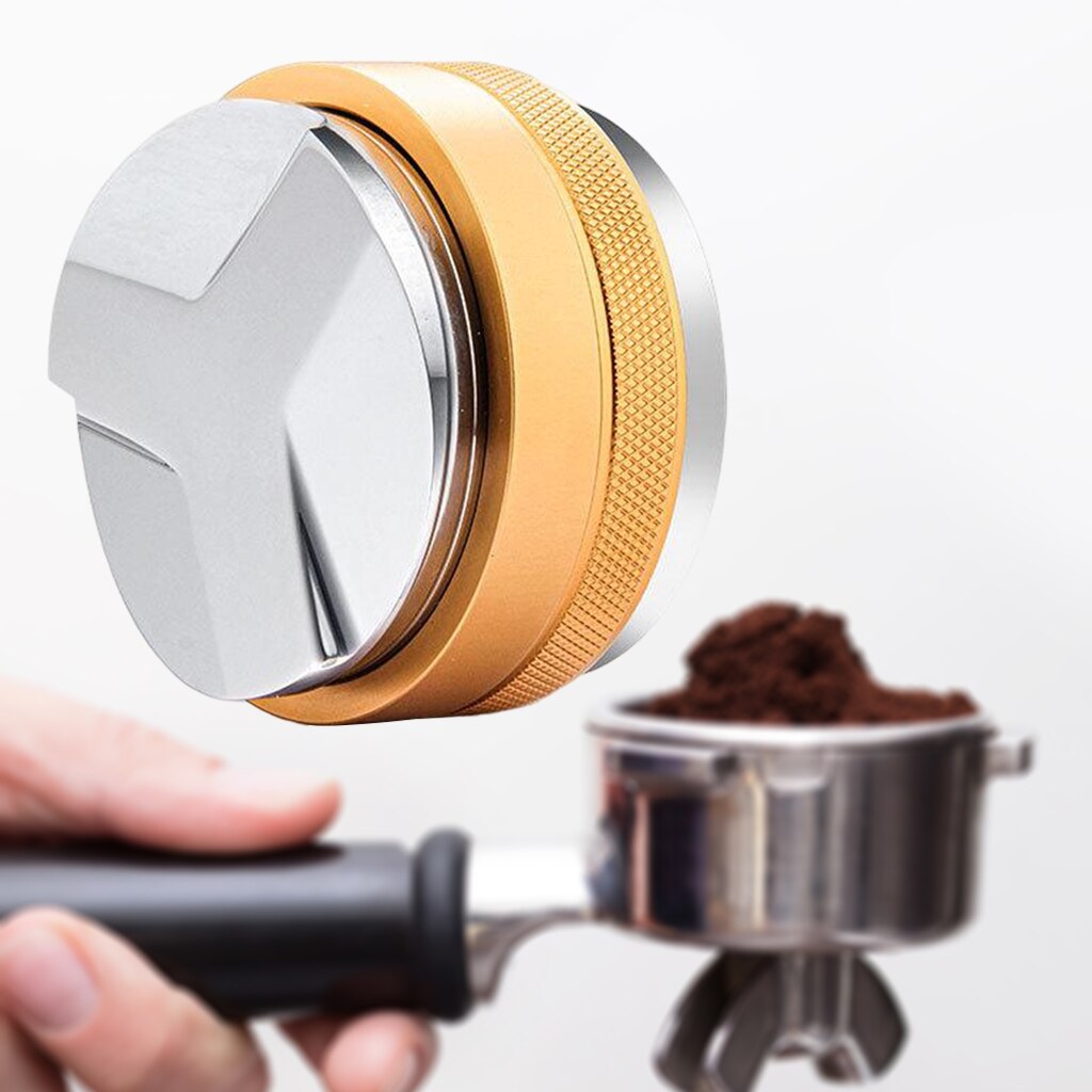 Kaffee Verteiler/Leveler Werkzeug Kaffee manipuliert Kaffee Leveler für Heimat Bar Cafe Liefert für Espresso Kaffeesatz: golden 53mm
