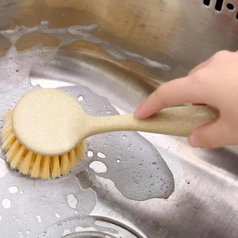1pc Küche Reinigung Pinsel Langen Griff Pfanne Topf Pinsel Multifunktionale Platte Schüssel Geschirr Waschen Pinsel Fleck Entfernung Werkzeuge