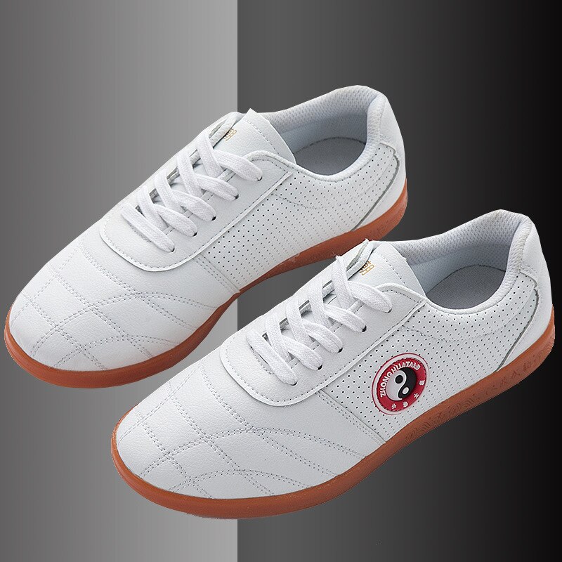 Andningsbara taekwondo skor karate kung fu brottning kampsport skor kvinna män vuxna och barn mjuka oxford sulor sneakers