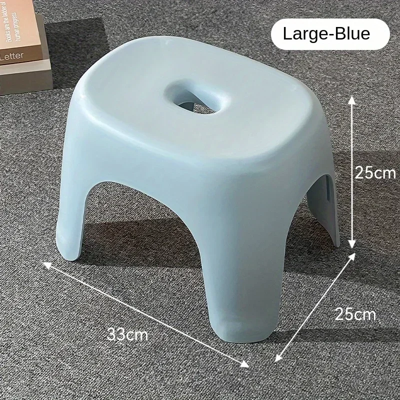 Escabeau ergonomique antidérapant, Durable, en plastique épais, Portable, empilable, pour salle de bain, chambre à coucher, salon, décoration de maison moderne: Rouge