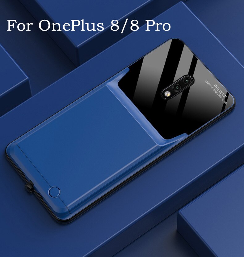 KQJYS Energie Bank Batterie Ladegerät Fällen für OnePlus 8 Profi Batterie fallen Tragbare Batterie Ladung Energie fallen für Oneplus 8