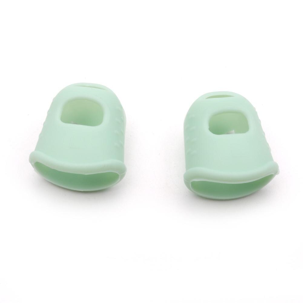 1 Pair Kalimba Guitar Thumb Finger Picks Protector Silica Gel Finger Cots Fingertip Nail Protection Cover: Default Title