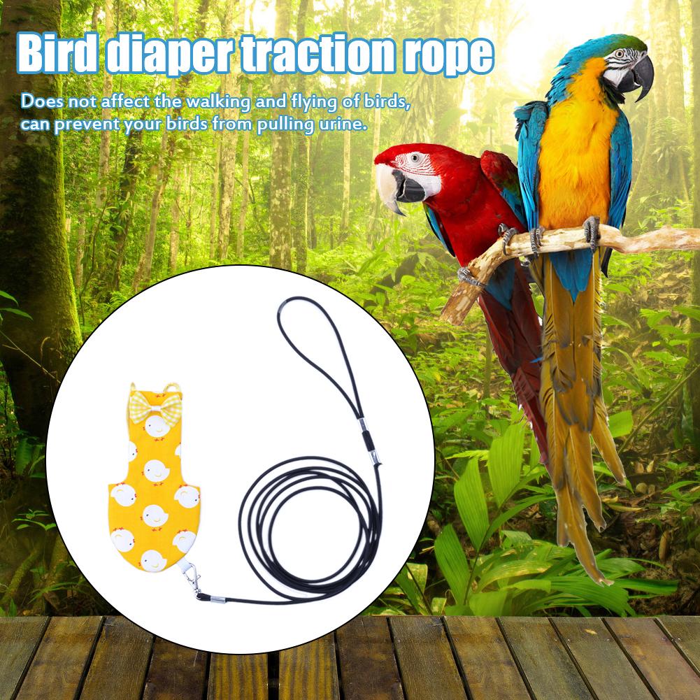 Pet ble fugl tøj papegøje harnesstraktion reb justerbar pet fugl flyvende tøj stroppe ud reb papegøje sele