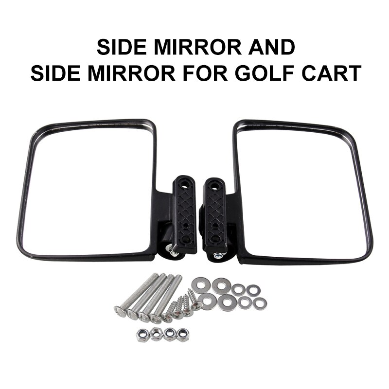 Golf Cart Mirrors-Universal Folding Side View Mirror For Golf Carts Club UK Golf Car Parts Accessories