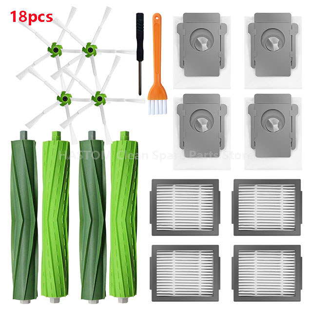 Voor iRobot Roomba i3 i3+ i4 i4+ i6 i6+ i7 i7+ i8 i8+ E5 E6 E7 j7 j7+ j7 Plus Stofzuiger Robot Hoofd-/Zijborstel Hepa Filter